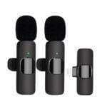 K9 Dual Wireless Lavalier Microphone for iPhone & Android – Plug & Play Mic with Noise Reduction