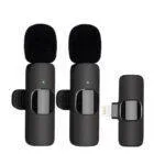 K9 Dual Wireless Lavalier Microphone for iPhone & Android – Plug & Play Mic with Noise Reduction