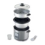 Kenwood 2-in-1 Rice Cooker & Steamer 2.8L – RCM71.000SS Silver | 1000W Non-Stick with Detachable Cord