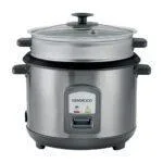 Kenwood 2-in-1 Rice Cooker & Steamer 2.8L – RCM71.000SS Silver | 1000W Non-Stick with Detachable Cord