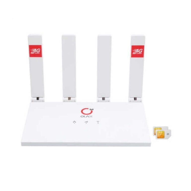 OLAX MC50 Pro 4G LTE Outdoor CPE Wireless Router – 300Mbps, SIM Card Slot, WiFi 6, 4 LAN Ports