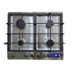 Midea 4-Burner Built-in Gas Hob with Wok Burner, Cast Iron Supports & Flame Safety – LPG Convertible
