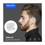 Haino Teko OWS-H4 Open-Fit SportBuds — Bluetooth 5.4 Earphones , ENC Call Noise Reduction & 30 hr Battery (White)