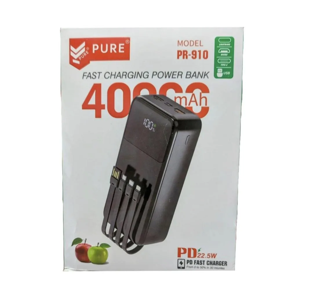pure power bank 40000 mah
