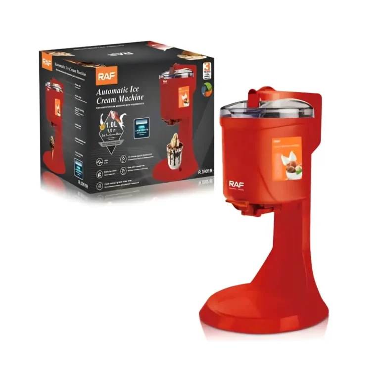 RAF Automatic Ice Cream Maker R.0901R | 1L Capacity | Fresh Homemade Ice Cream in Just 10 Minutes