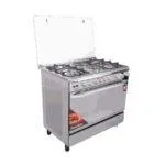 Saachi 90x60cm Cooker – 6 Burners (4 Gas + 2 Electric), Oven & Grill, Stainless Steel
