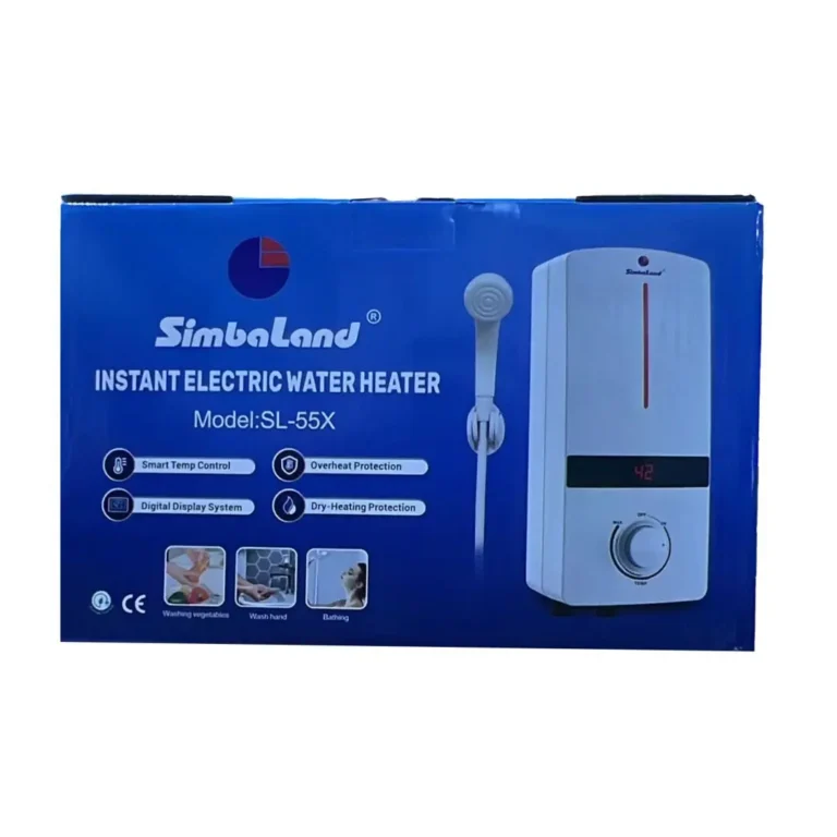 Simbaland SL-55X Electric Instant Water Heater – 5500W, Wall Mounted, Under-Sink, White