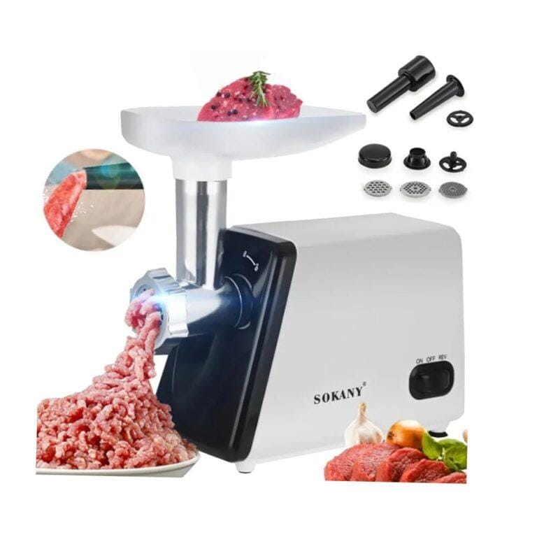 SOKANY SK-312 Electric Meat Grinder Mincer 2500W – 3-in-1 Stainless Steel Food Processor with Sausage