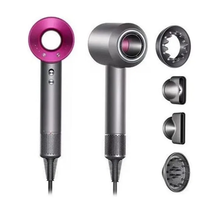 Supersonic™ Professional Hair Dryer – Fast Drying, Heat Protection, 110,000 RPM Brushless Motor with 5 Magnetic Attachments