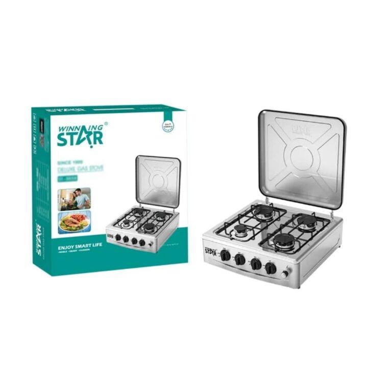 Winning Star ST-9658 Deluxe 4-Burner Portable Gas Stove with Pulse Igniter & Split Furnace Frame