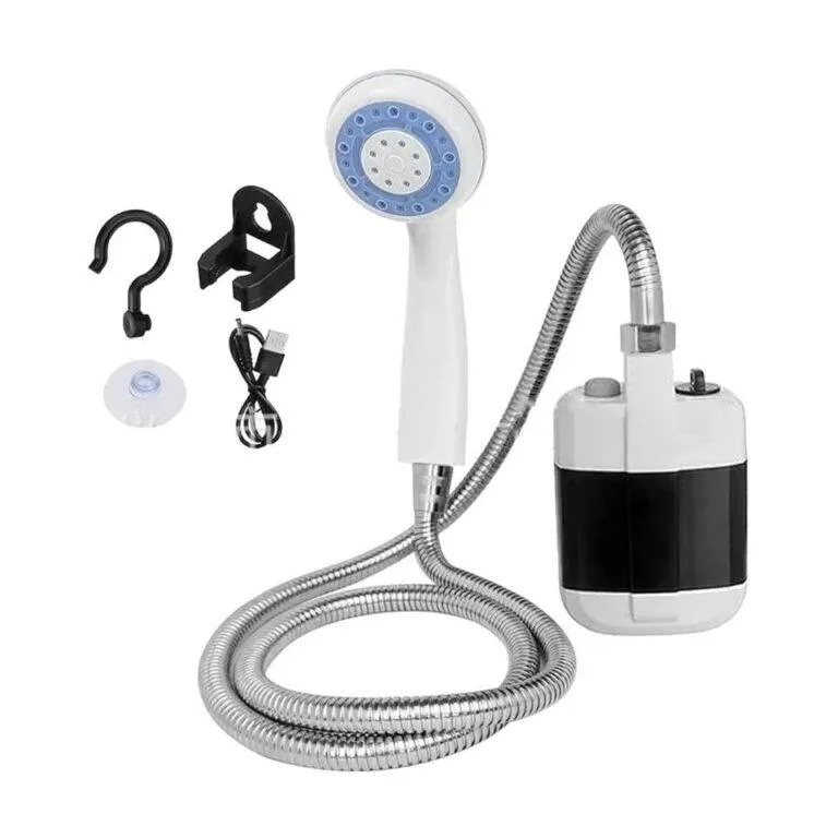 Portable Camping Shower Gun – Handheld Rechargeable Electric Shower Gun Pump