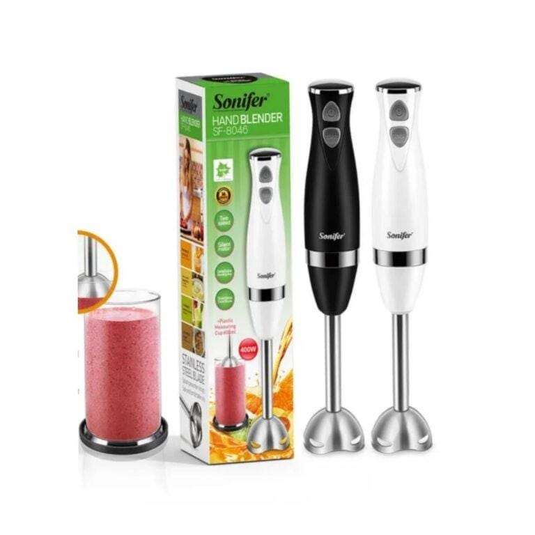 Sonifer Hand Blender SF-8046 — 400W, 2-Speed Immersion Blender with Turbo & 0.6L Jug