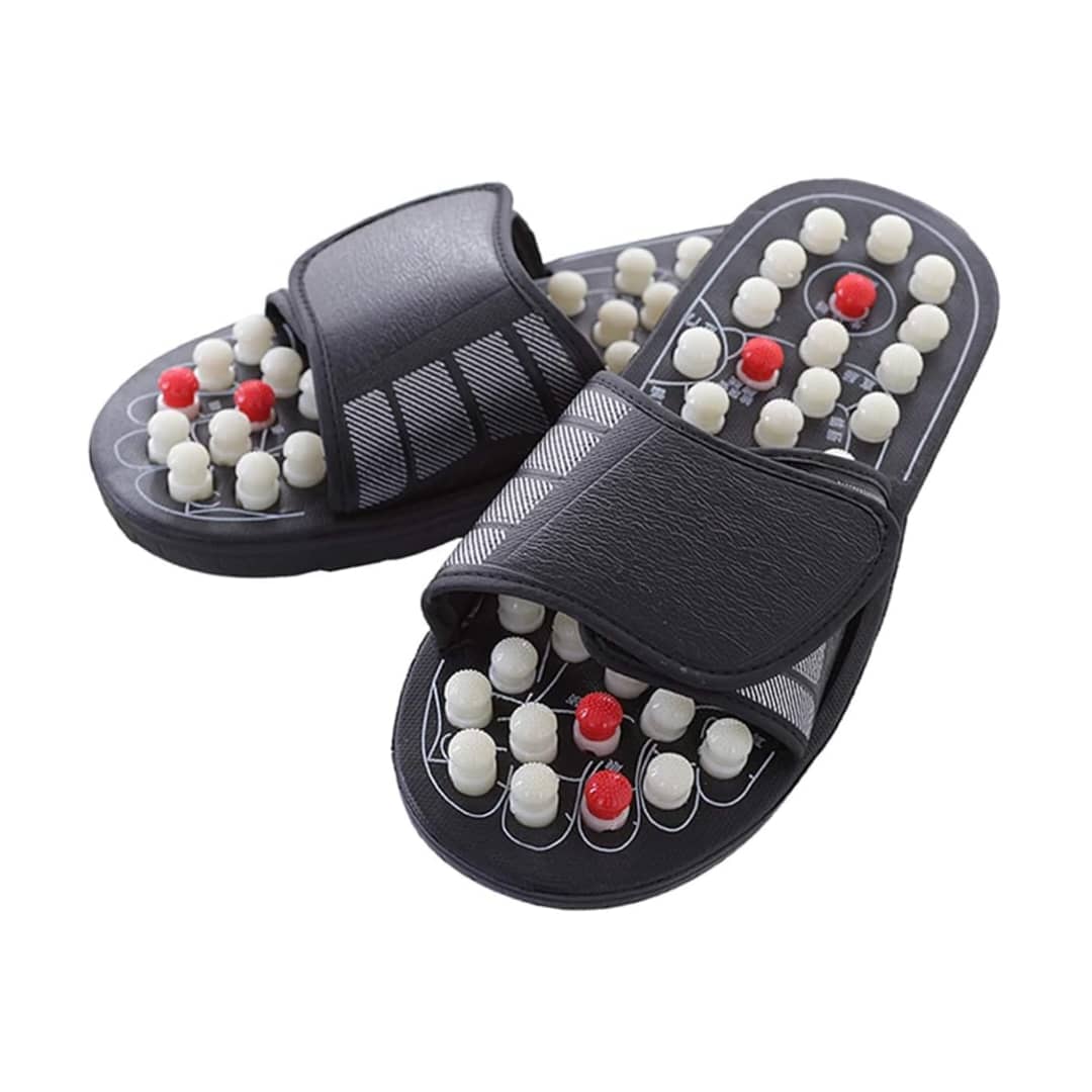Acup2 Acupuncture Foot Massager Slippers – Reflexology Sandals with Adjustable Straps