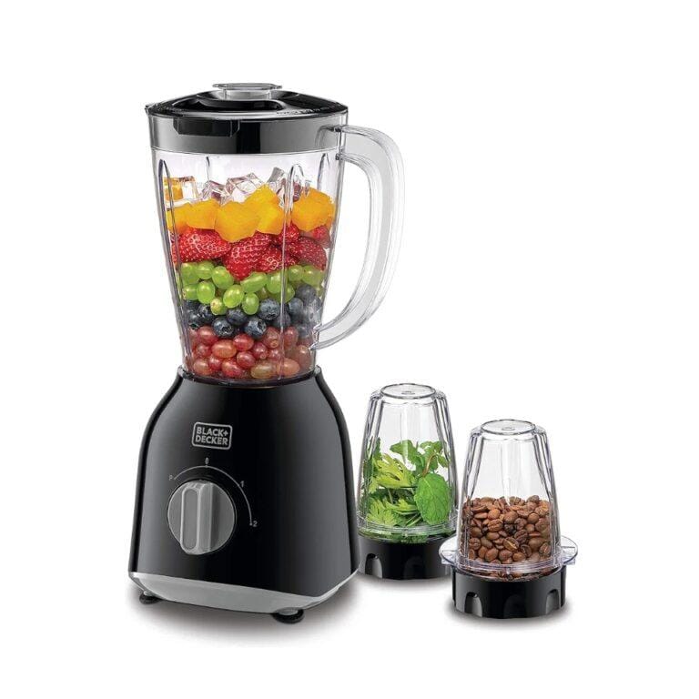 Black & Decker 400W 1.5L Blender with 2 Grinder Mills – BX365-B5 (Black)