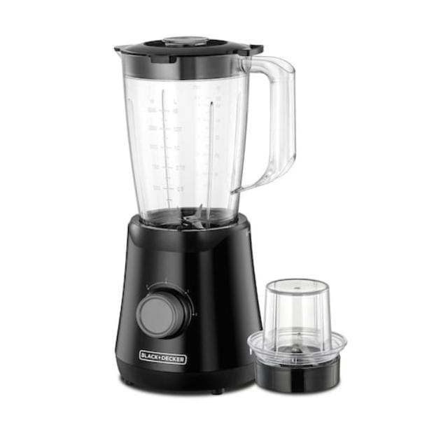 BLACK & DECKER 500W Blender with 60g Grinding Mill – BX530-B5, Black