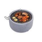 2-in-1 Fire Pit Charcoal Barbecue – Smoky Grilling & Outdoor Heating Combo