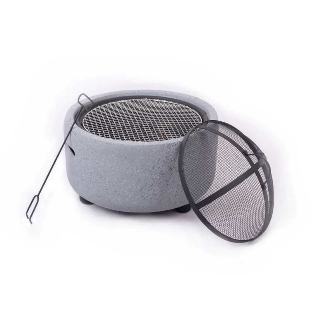 2-in-1 Fire Pit Charcoal Barbecue – Smoky Grilling & Outdoor Heating Combo