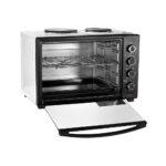Geepas G04452N 60L Electric Oven  with Rotisserie, Convection & Dual Hot Plates – 2000W
