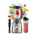 Kenwood BLM91.640SS Premium 1500W Power Blender – 3L Tritan Jar, Smoothie2Go Bottle, Ice Crush & Smart Blend, Silver