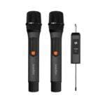 Porodo Soundtec Duo Mic Aluminum Rechargeable Wireless Microphone – Black