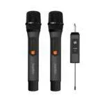 Porodo Soundtec Duo Mic Aluminum Rechargeable Wireless Microphone – Black