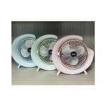 Rechargeable Mini USB Desktop Fan with 3 Speeds and 5 Ambient Lights