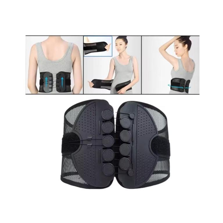 Adjustable Lumbar Support Belt – Unisex  Brace with Breathable Mesh & Double Compression Straps for Daily Wear