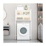 Over Washer and Dryer Wasing Machine Storage Rack Shelf – 2-Tier Space-Saving Laundry Organizer with Open Countertop Design