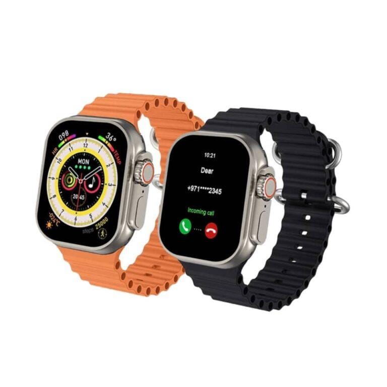 Haino Teko T90 Ultra Mini Smart Watch – 45mm – Wireless Charging – Bluetooth Calling – Dual Straps