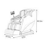 Full Body Heated Massage Chair with Zero Gravity, Bluetooth Audio, SL Track & Airbag Therapy – PU Leather, Remote Controlled