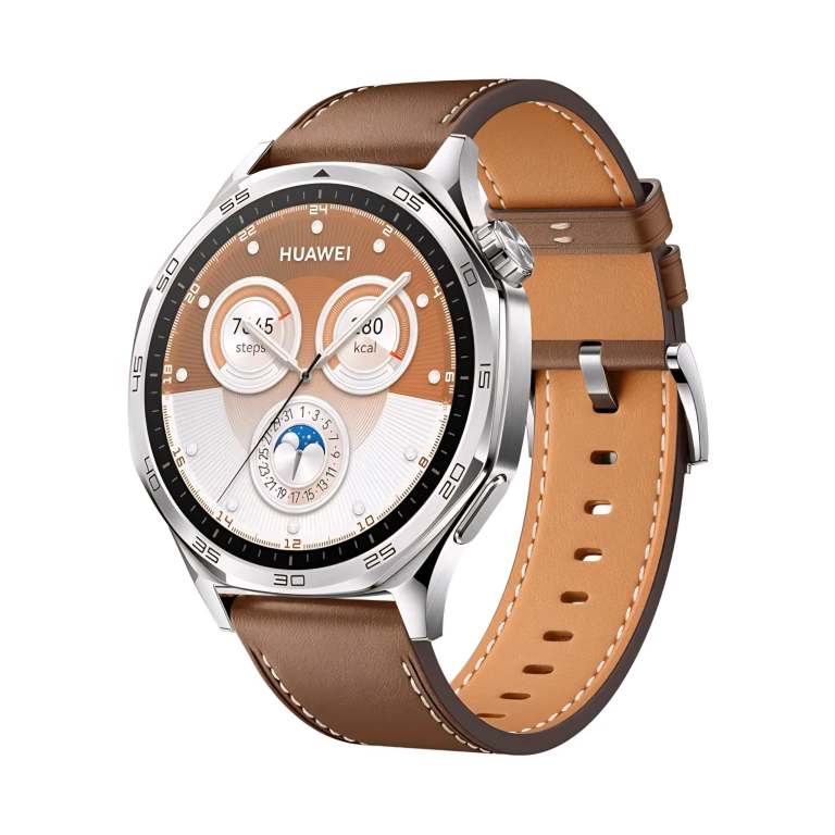 Huawei Watch GT 5 46mm Smart Watch – Brown Composite Leather Strap | 14 Days Battery 1.43" Screen