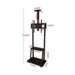 Multi-Functional Mobile TV Trolley Stand With Wheels – Heavy-Duty Floor Cart for 32–75” LED/LCD Screens
