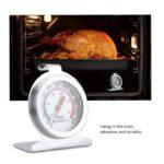 Stainless Steel Oven Thermometer with Fast Reading Analog Dial – 50°C to 300°C (100°F–600°F), Hang or Stand Design