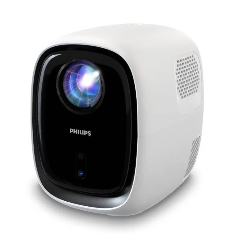 Philips NeoPix 130W Smart HD Home Projector – 720p, 120 ANSI Lumens, Bluetooth, Wi-Fi Mirroring,  NPX130W/INT -