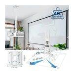3-in-1 Universal Projector Ceiling Wall Mount – Adjustable Bracket with Extension Arm, Tilt & Swivel