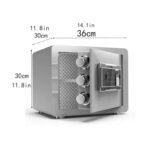 Fireproof Fingerprint & Key Security Safe Box – Waterproof Alloy Steel, 36x30x30cm