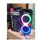 Sing-e ZQS8276 8 Inch Portable Bluetooth Speaker, Colorful Bass Speaker – 10,000W PMPO Dual Woofer Hi-Fi System with LED Lights, Microphone & Remote