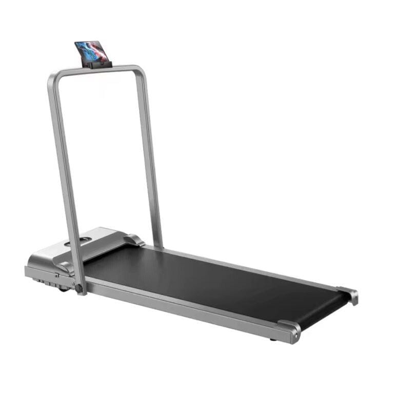 Ultra Slim Foldable Electric Treadmill with Handlebar, Bluetooth Speaker & App Control – 3.0HP, 50cm Wide Belt, 1–10 km/h, Grey