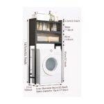 Over Washer and Dryer Wasing Machine Storage Rack Shelf – 2-Tier Space-Saving Laundry Organizer with Open Countertop Design