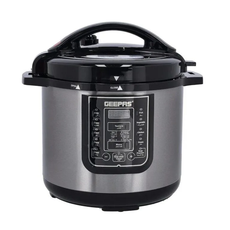 Geepas GMC35029 8L Digital Multi-Cooker & Pressure Cooker – 14 One-Touch Cooking Programs 1200w With Steam Option