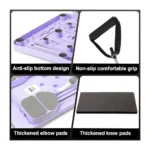 Foldable Pilates Reformer Board with Resistance Bands – Automatic Rebound Ab Roller Trainer