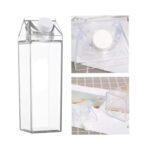 5pcs 1Litre Plastic Reusable Milk/ Juice Bottle, BPA-Free Leakproof Reusable Square Juice Containers