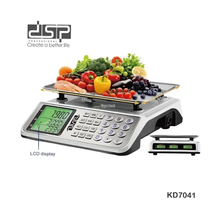 DSP KD7041 40kg Double Sided Digital Price Computing Scale – LCD Display, Cordless & Rechargeable