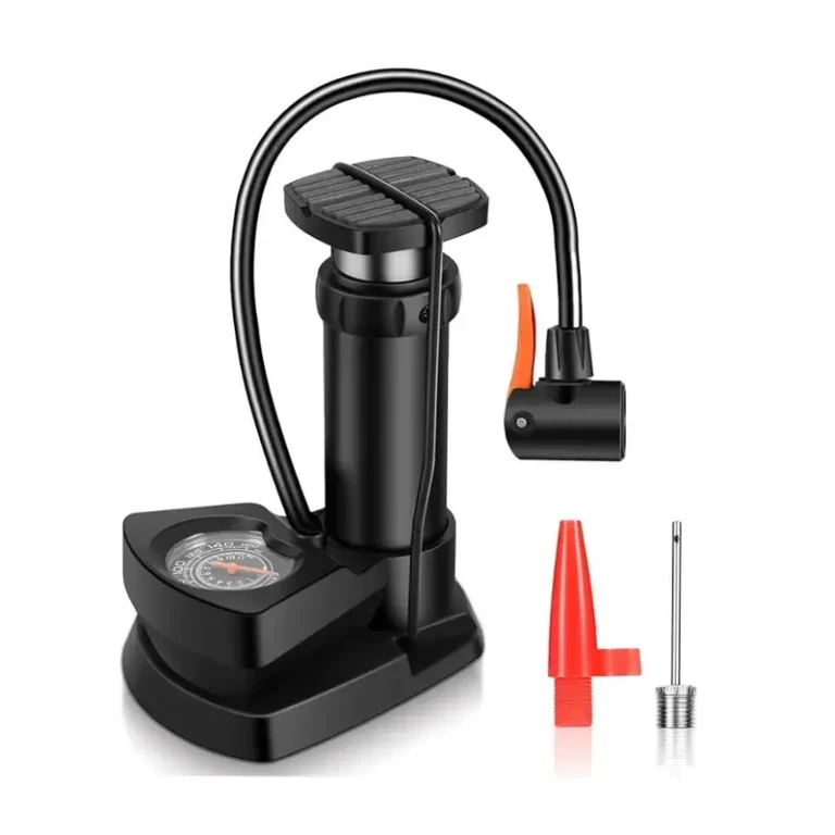 160 PSI High Pressure Foot Pump with Gauge | Mini Portable Bicycle Pump