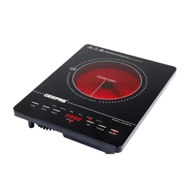 Geepas GIC33013 2000W Digital Infrared Cooker – Touch Control, LED Display, 8 Power Levels