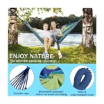 Outdoor Hammock 230 x 150 cm | Travel & Camping Hammock with Tree Straps & Carabiners