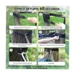 Outdoor Hammock 230 x 150 cm | Travel & Camping Hammock with Tree Straps & Carabiners