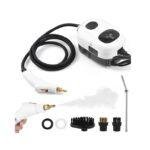 2500W High Pressure Electric Steam Cleaner – 1100ml, 3 Bar Pressure, 6 Adjustable Levels, 3 Brush Heads