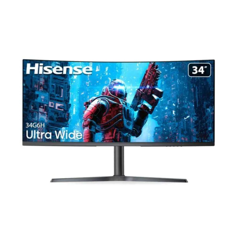 Hisense 34-inch Ultrawide Curved Gaming Monitor 34G6H – QHD 3440x1440, 165Hz