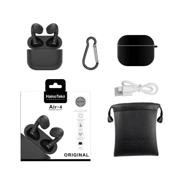 Haino Teko Air-4 Original Bluetooth Earbuds – Wireless In-Ear, Bluetooth 5.0, 9h Playback